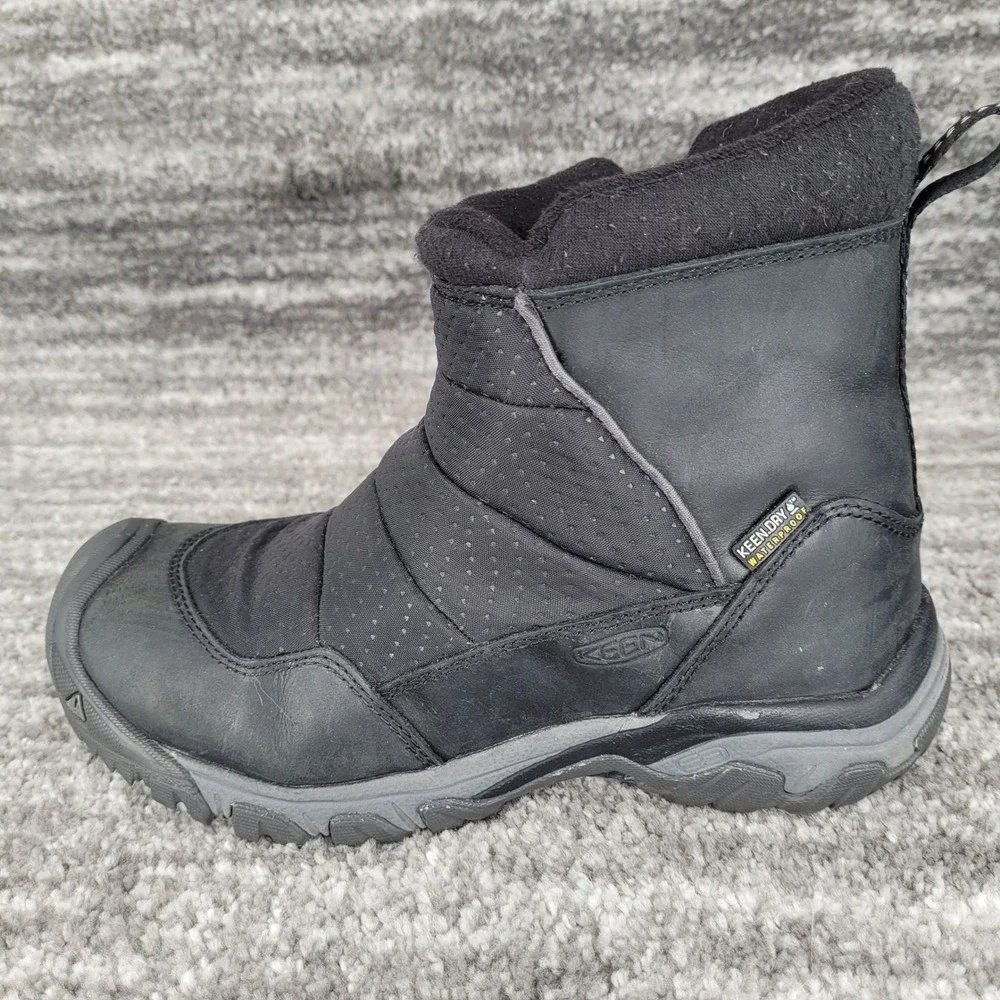 KEEN Womens Winter Boots Black Puffer Waterproof Insulated Thermal Size‎ 7